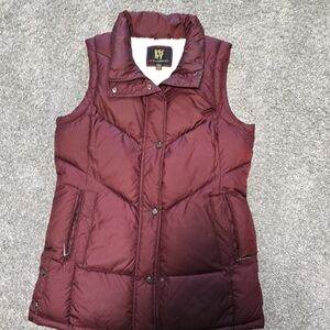 Weatherproof Maroon Puffer Vest for Women